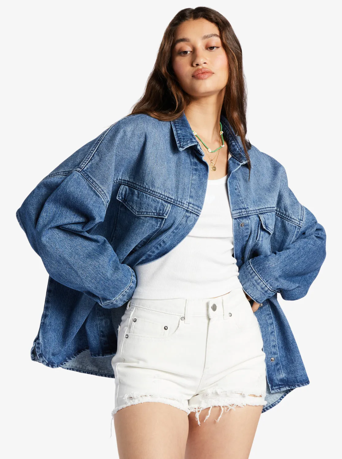 Main Character Denim Jacket - Medium Blue