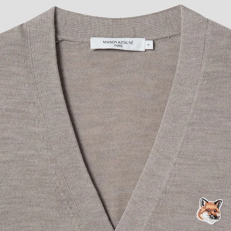 MAISON KITSUNE  |Unisex Wool Street Style Long Sleeves Plain Cardigans