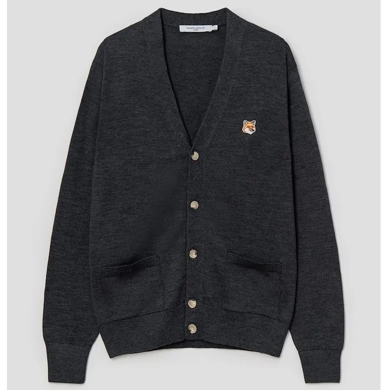 MAISON KITSUNE  |Unisex Wool Street Style Long Sleeves Plain Cardigans