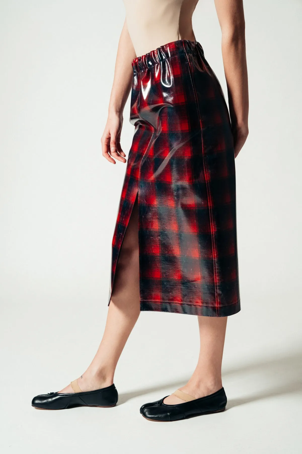 MAISON MARGIELA | PENDLETON COATED WOOL SKIRT