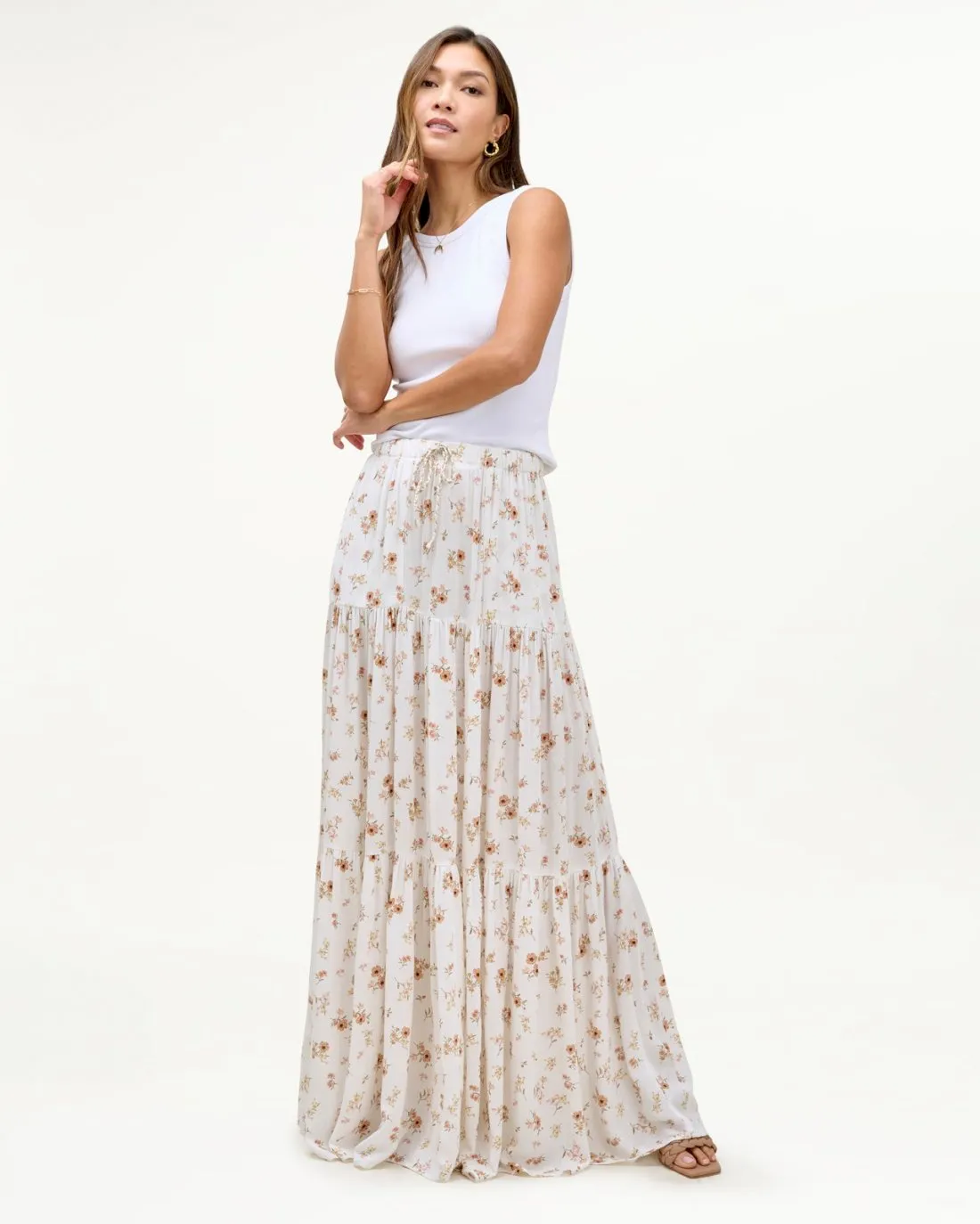 Mary Lawless Lee x Splendid Floral Maxi Skirt