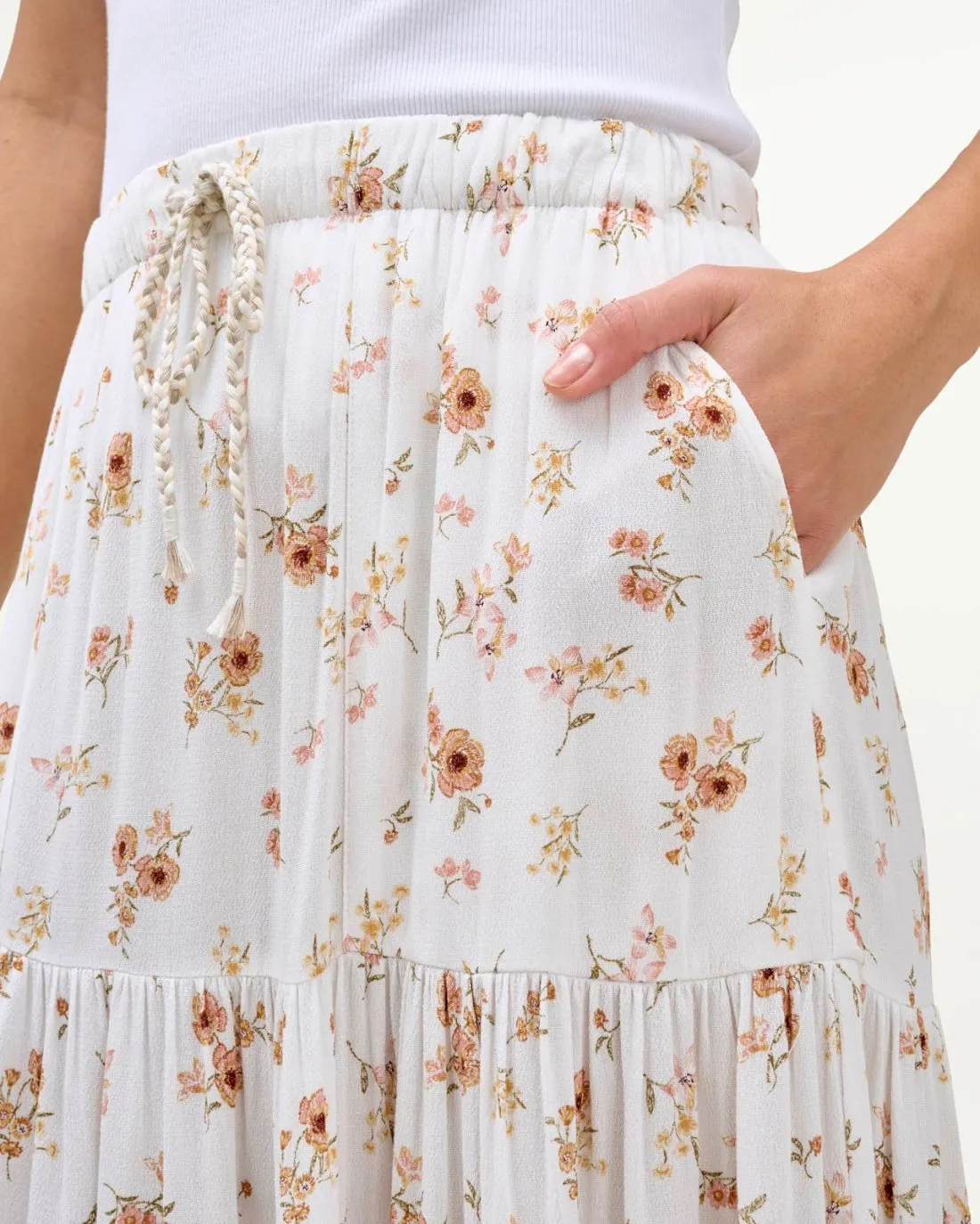 Mary Lawless Lee x Splendid Floral Maxi Skirt