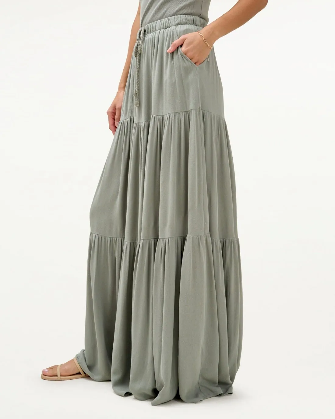 Mary Lawless Lee x Splendid Solid Maxi Skirt