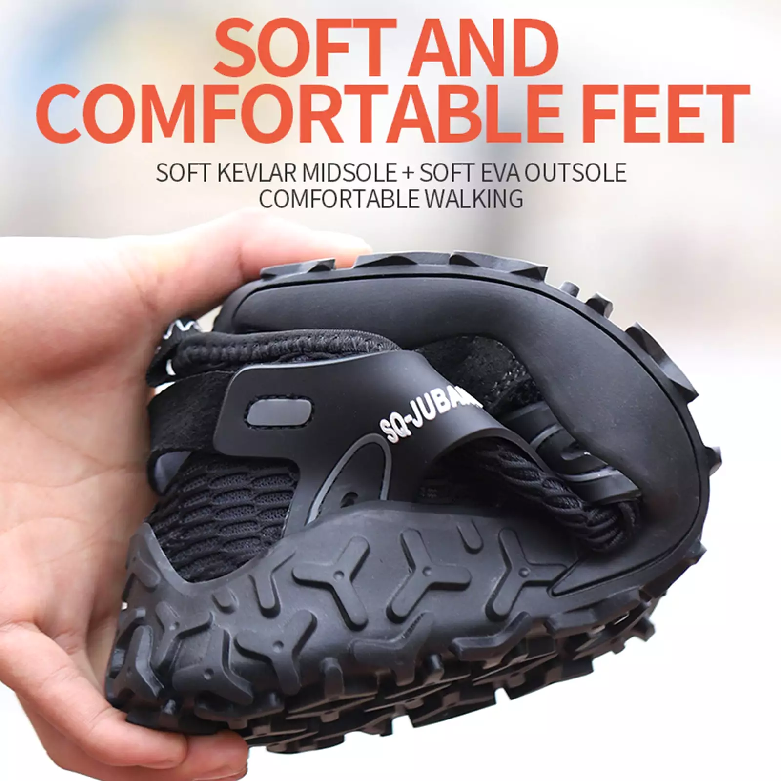 Men’s Safety Shoes Steel Toe Work Shoes Anti-pierce Breathable Industrial Sneakers