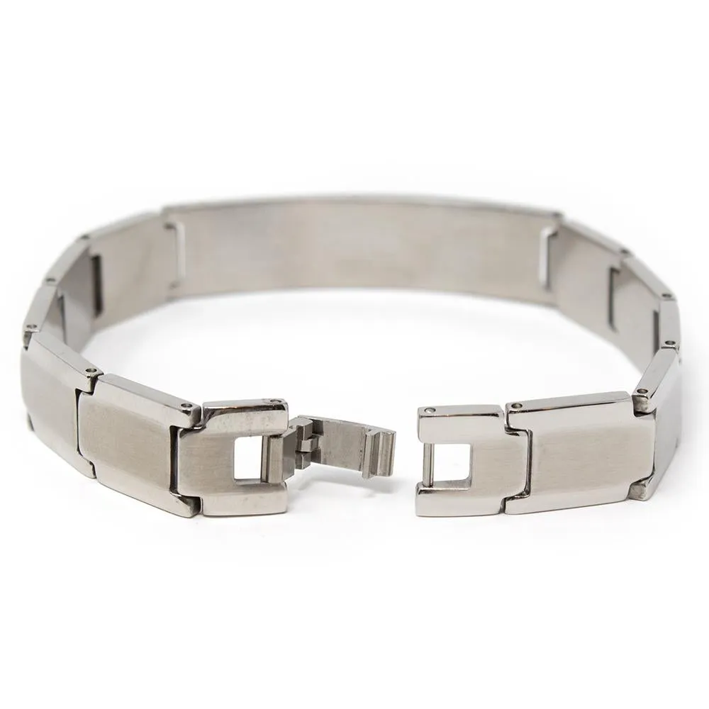 Men's Stainless Steel Medical ID Link Bracelet