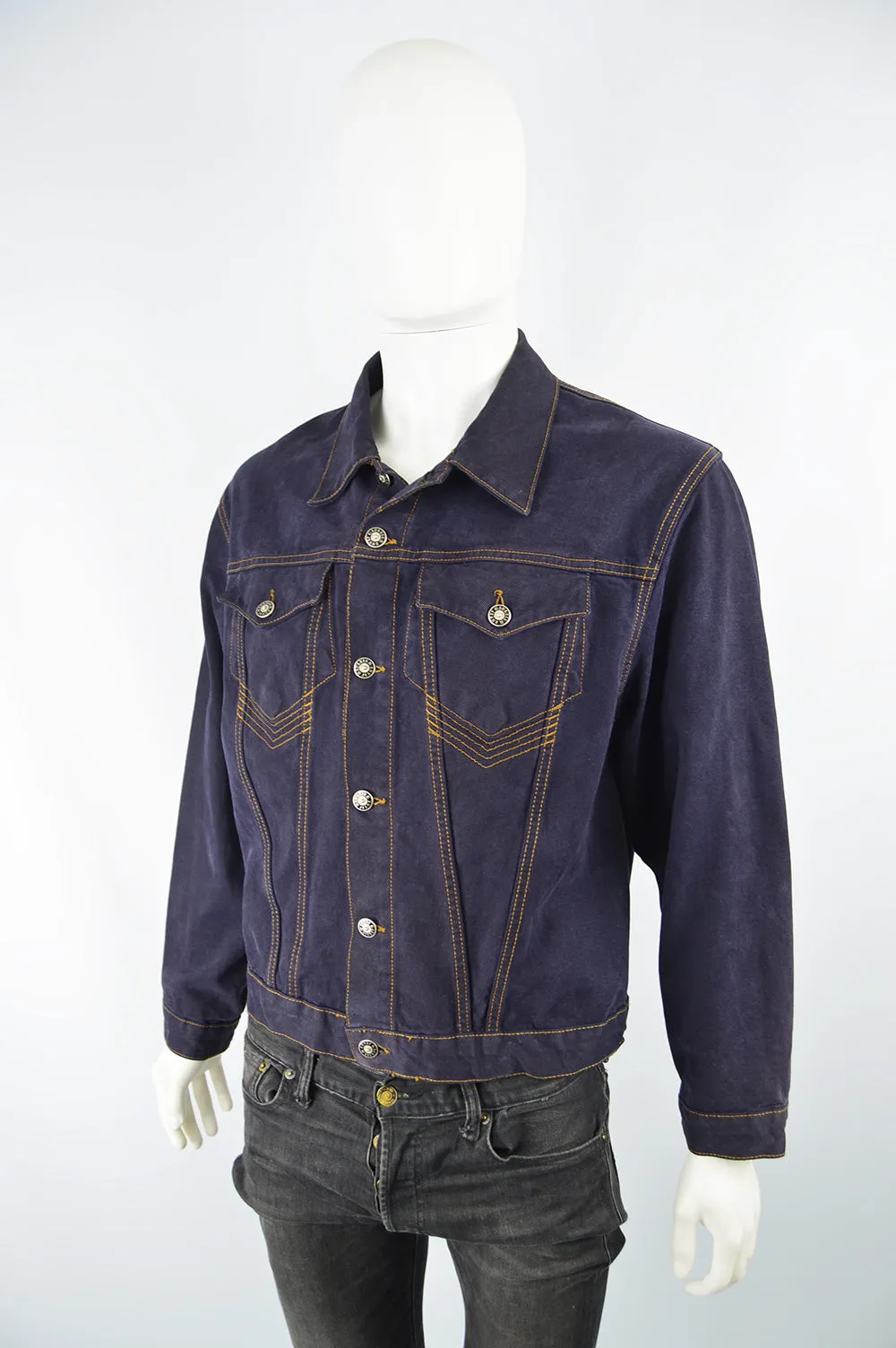 Men's Vintage Indigo Denim Jacket, 1990s