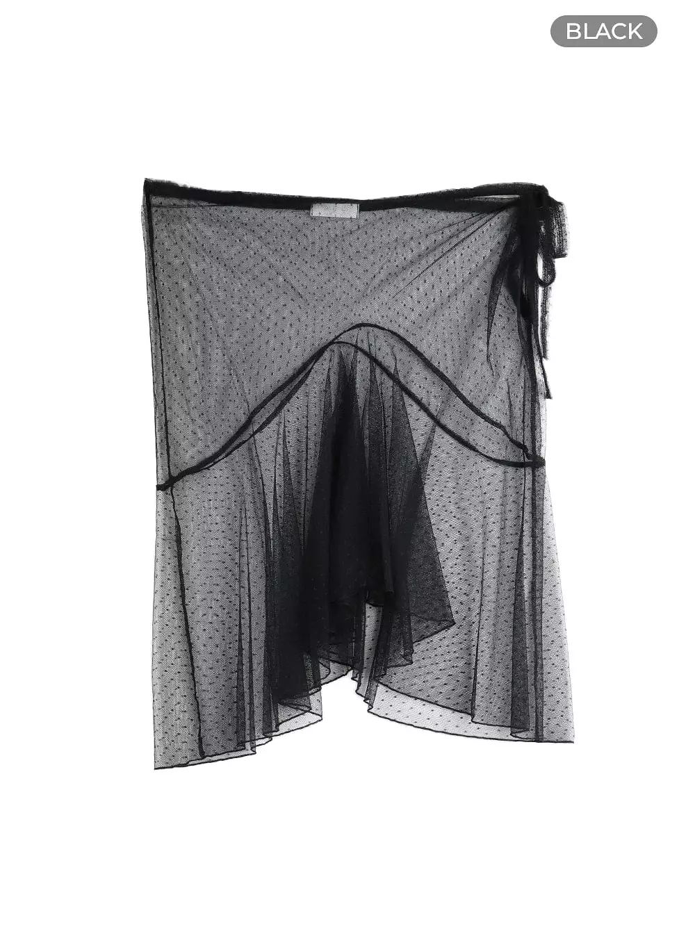 Mesh Polka Dot Cover-Up Skirt IM414