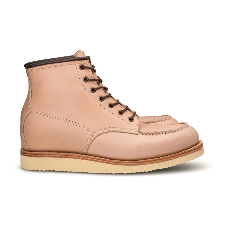 Midas x Skolyx x Dr. Sole Moc toe boot natural semi veg tan