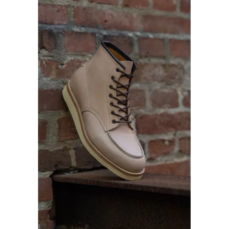 Midas x Skolyx x Dr. Sole Moc toe boot natural semi veg tan