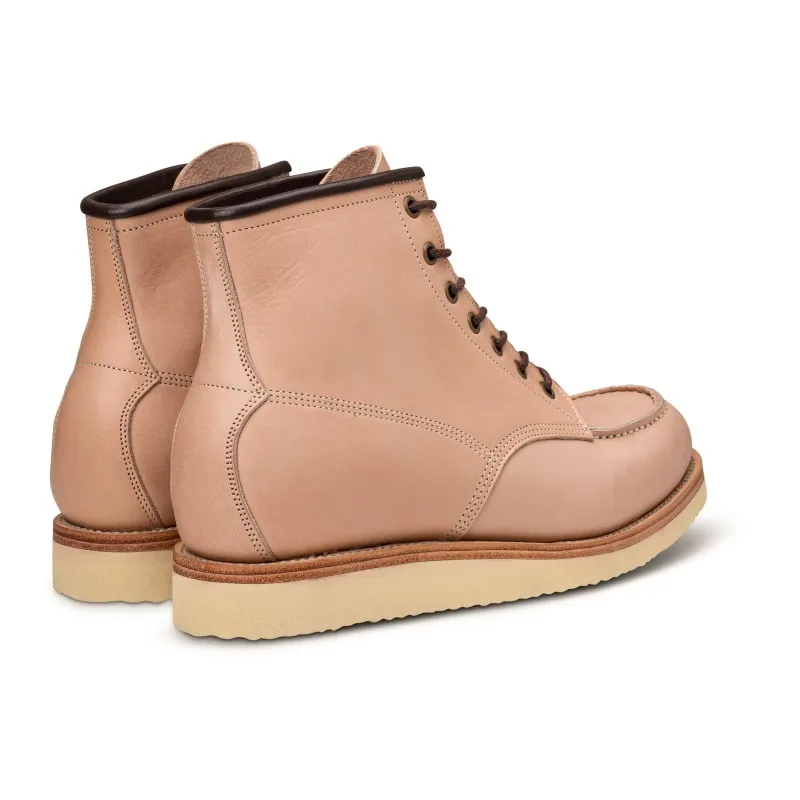 Midas x Skolyx x Dr. Sole Moc toe boot natural semi veg tan