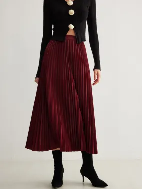 Minimalist Pleated Flowy Skirt