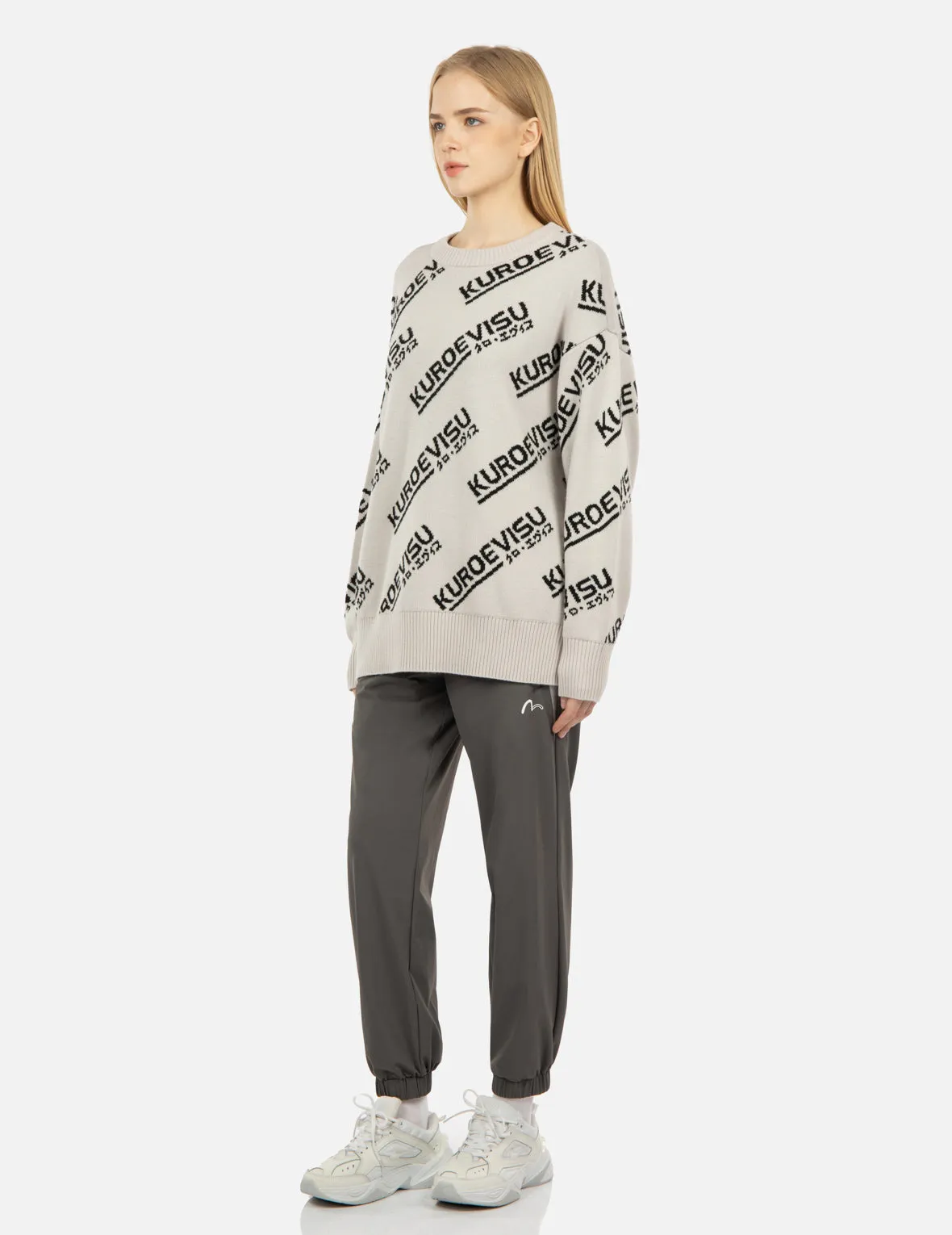 Monogram Intarsia Turtle Neck Sweater