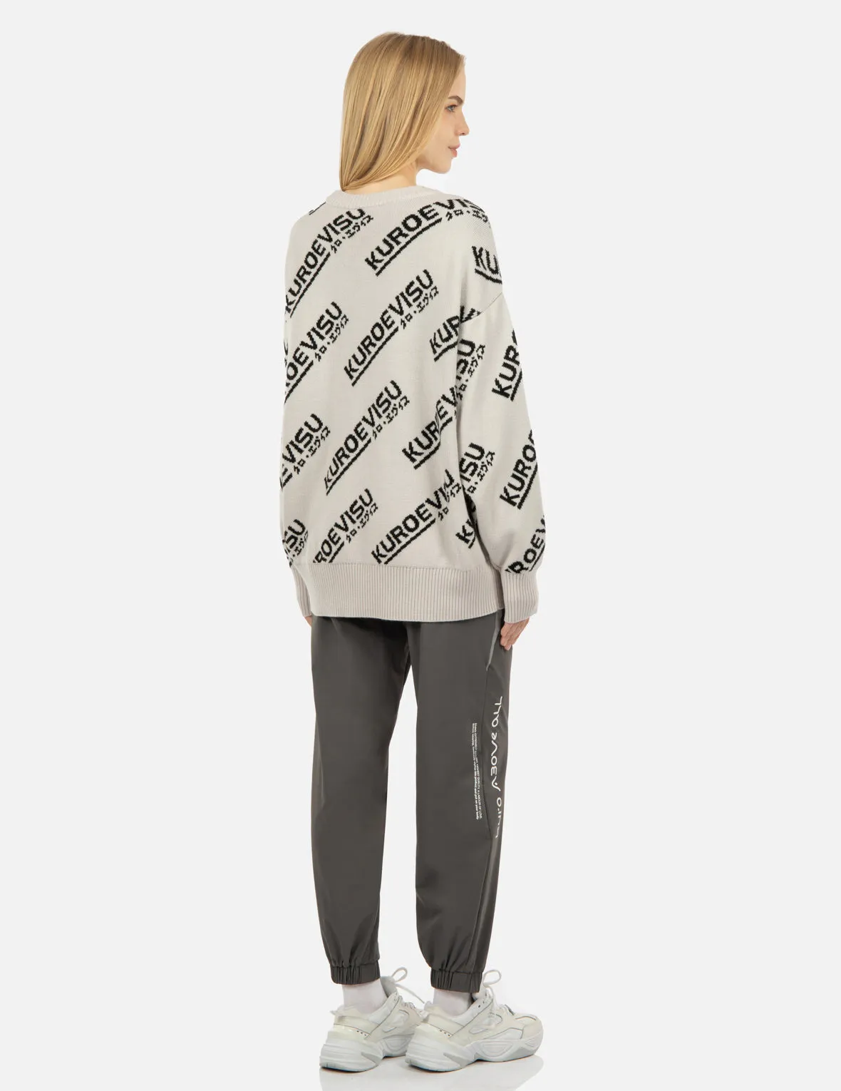 Monogram Intarsia Turtle Neck Sweater