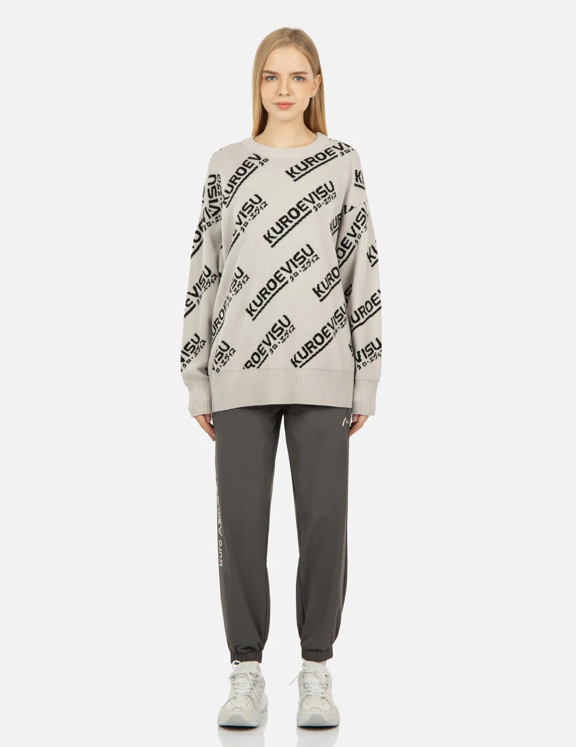 Monogram Intarsia Turtle Neck Sweater