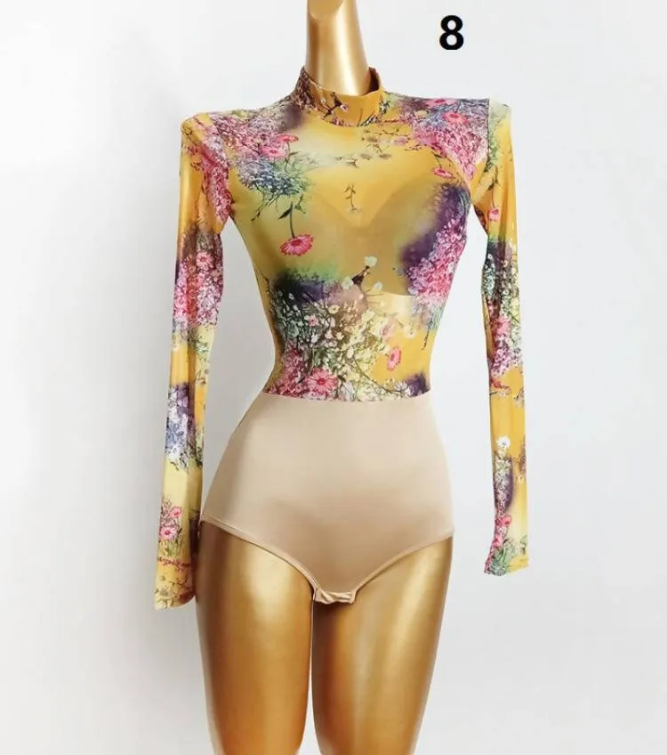 New Practice Floral Print Leotard | 52