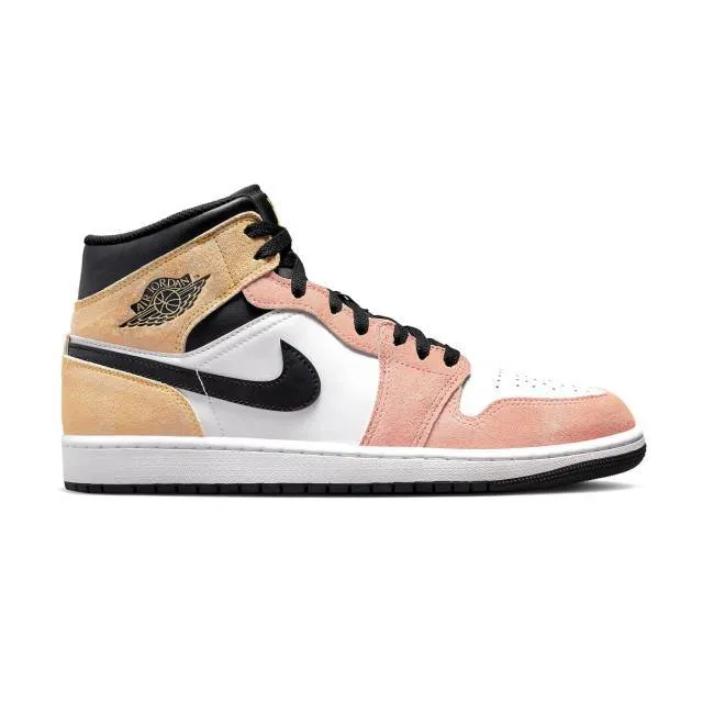 Nike air jordan 1 mid se (flight club/ pink/ magic ember/ sundial/ white/ black) men us 8-13 dx4332-