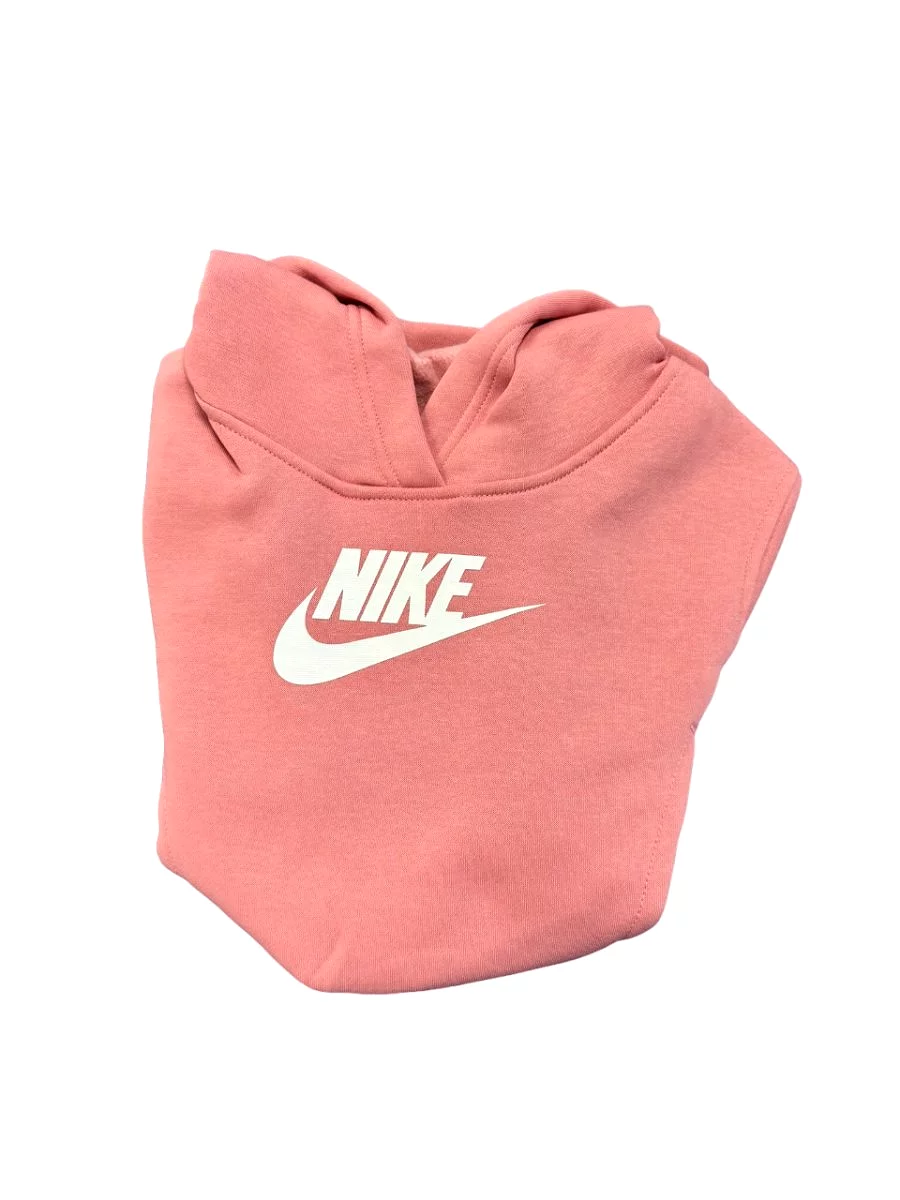 NIKE JUNIOR SPORTSWEAR CLUB PINK CROP HOODIE