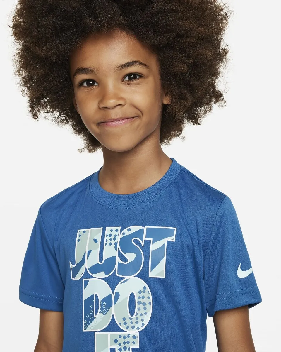 NIKE JUNIOR SPORTSWEAR JUST DO IT BLUE TEE