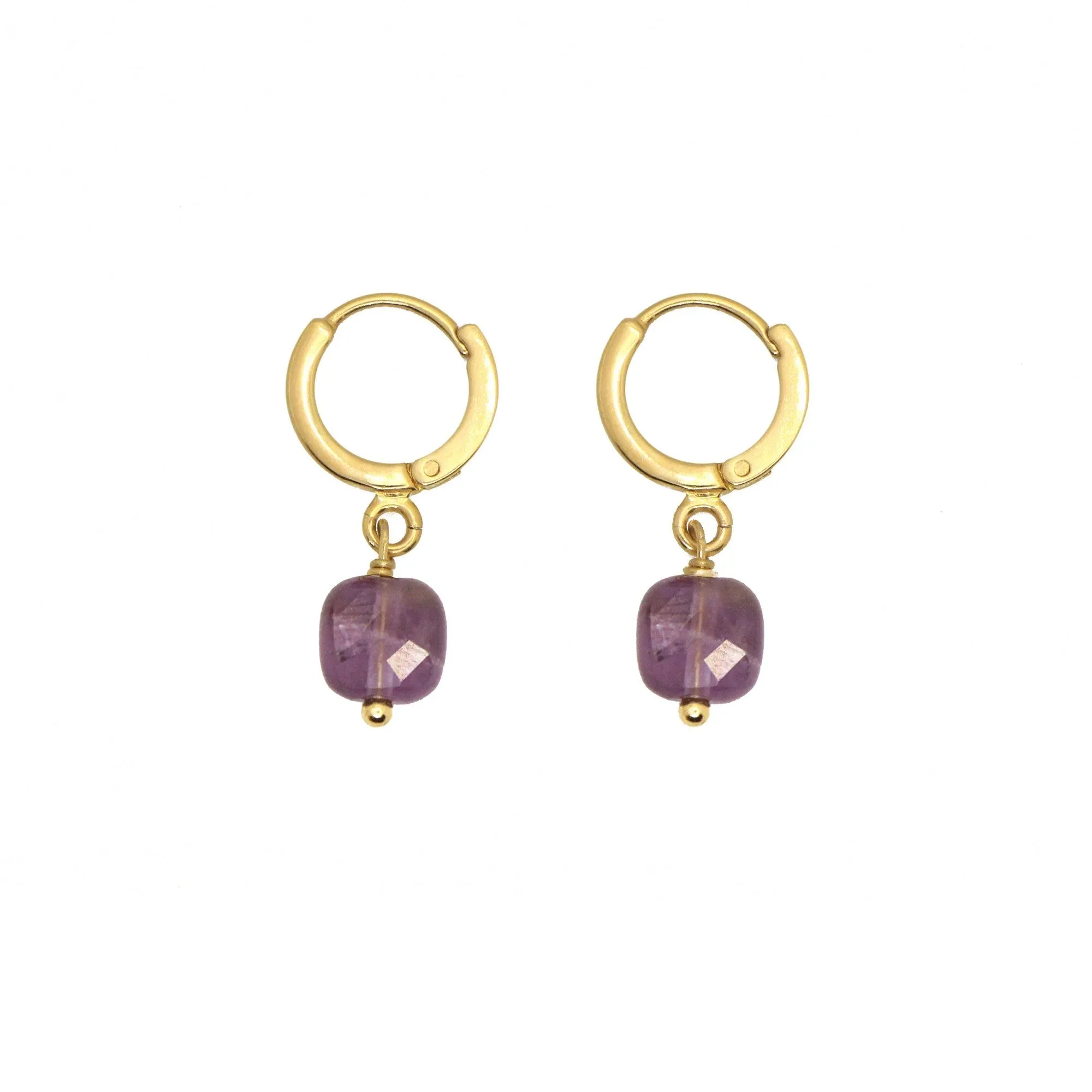 Nila Ava Earrings - Amethyste