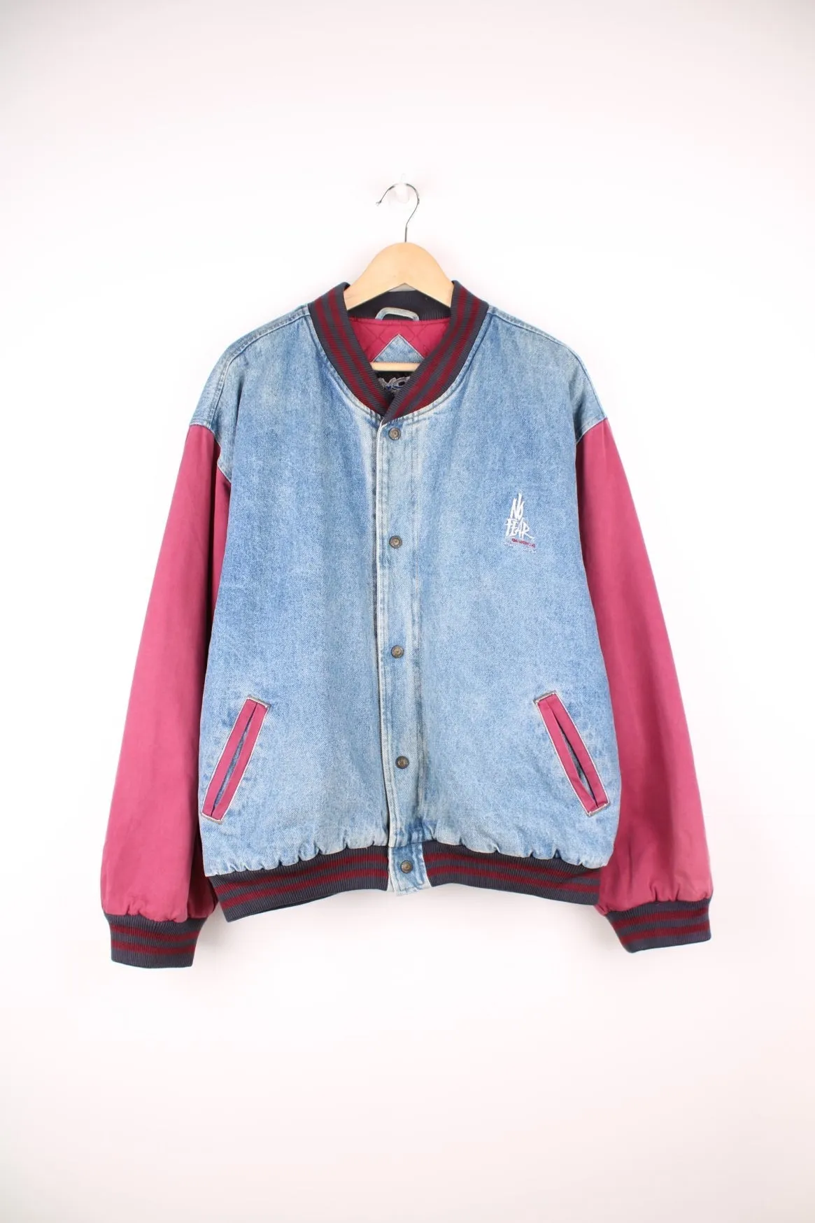 No Fear Denim Varsity Jacket