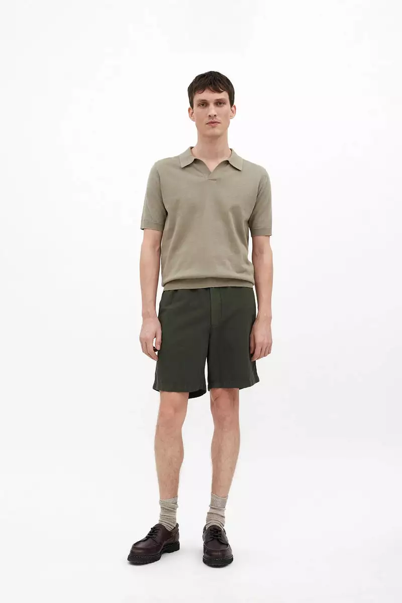 Norse Ezra Relaxed Linen Shorts Spruce Green