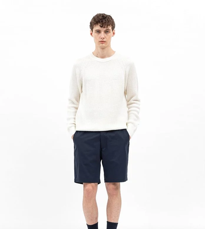 Norse Ezra Relaxed Solotex Twill Shorts Dark Navy