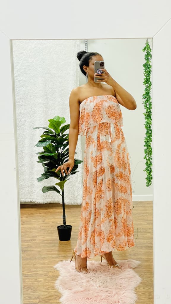 Off shoulder maxi dress