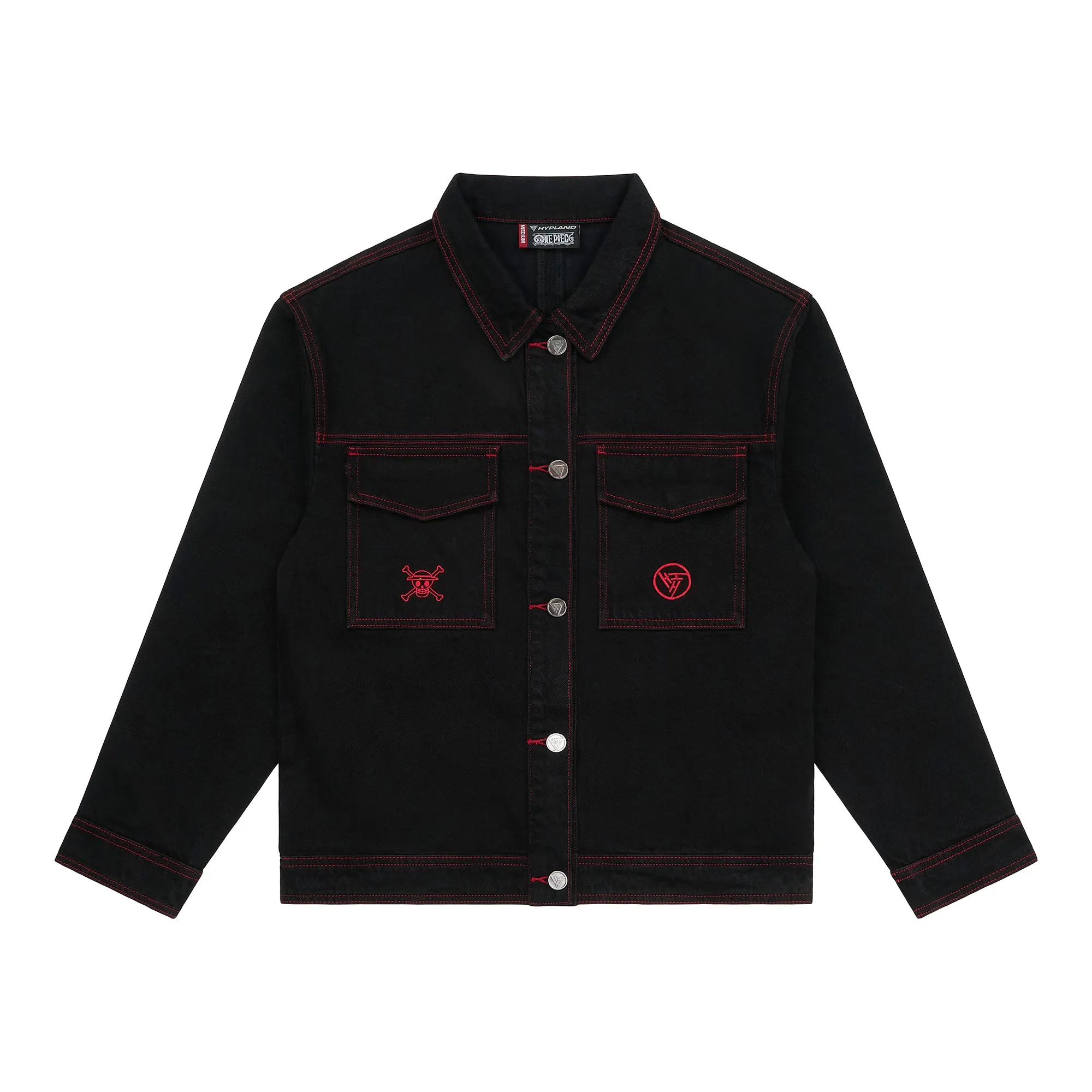 ONE PIECE LUFFY DENIM JACKET (BLACK)