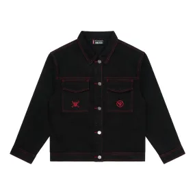 ONE PIECE LUFFY DENIM JACKET (BLACK)