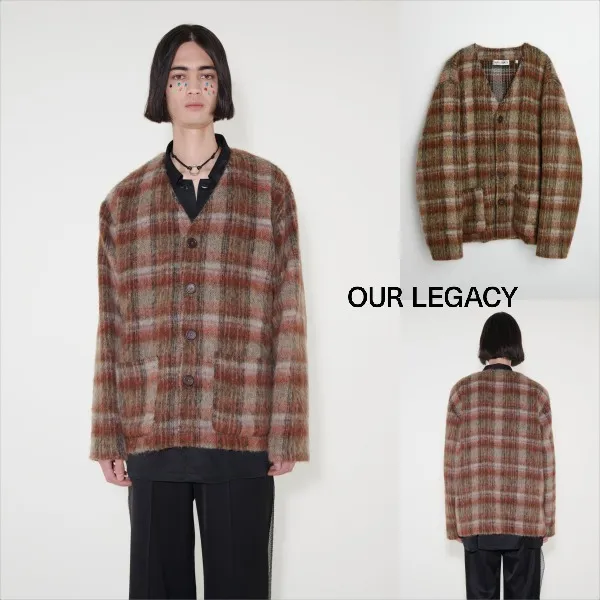 OUR LEGACY  |Unisex Wool Street Style Plain Front Button Cardigans