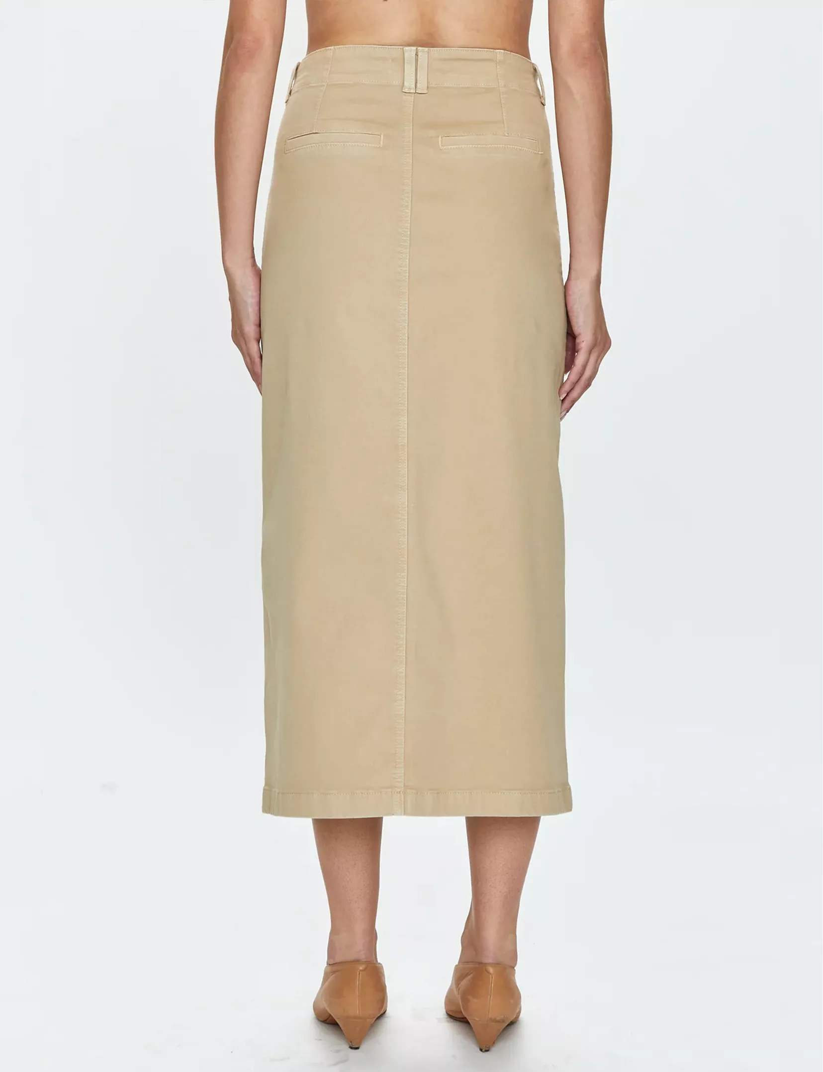 Pamela Utility Midi Skirt, Latte