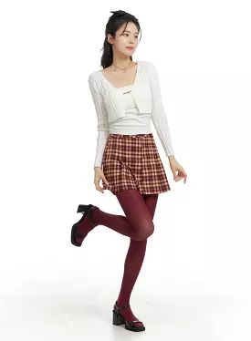 Plaid Mini Skirt OM421