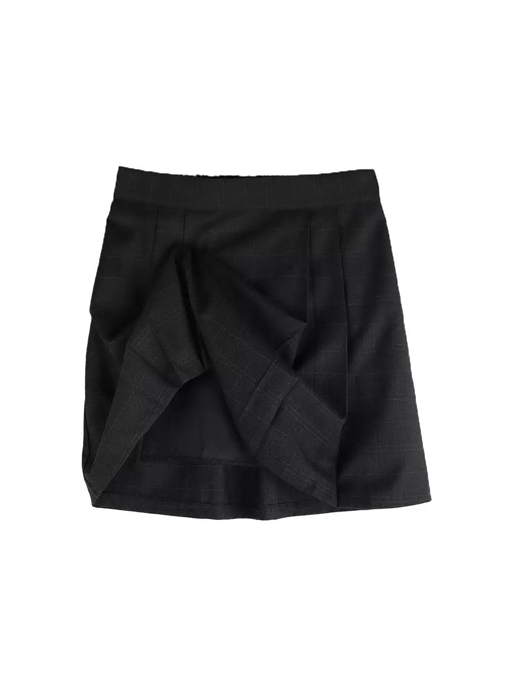 Pleated Checkered Mini Skirt IM406