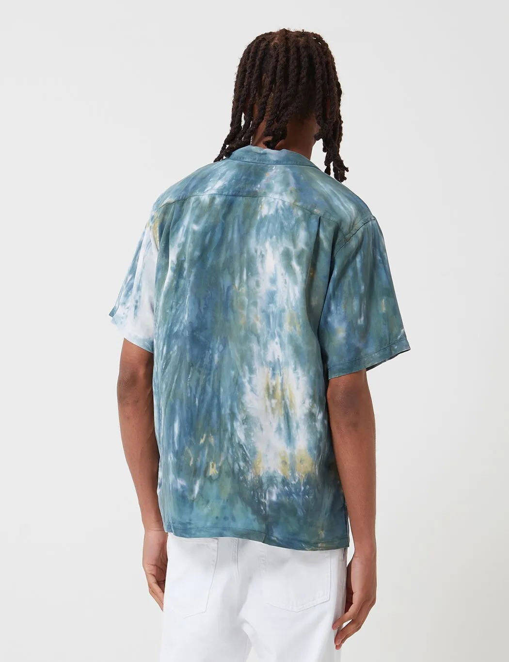 Portuguese Flannel Messy Dogtown Shirt - Blue Tiedye