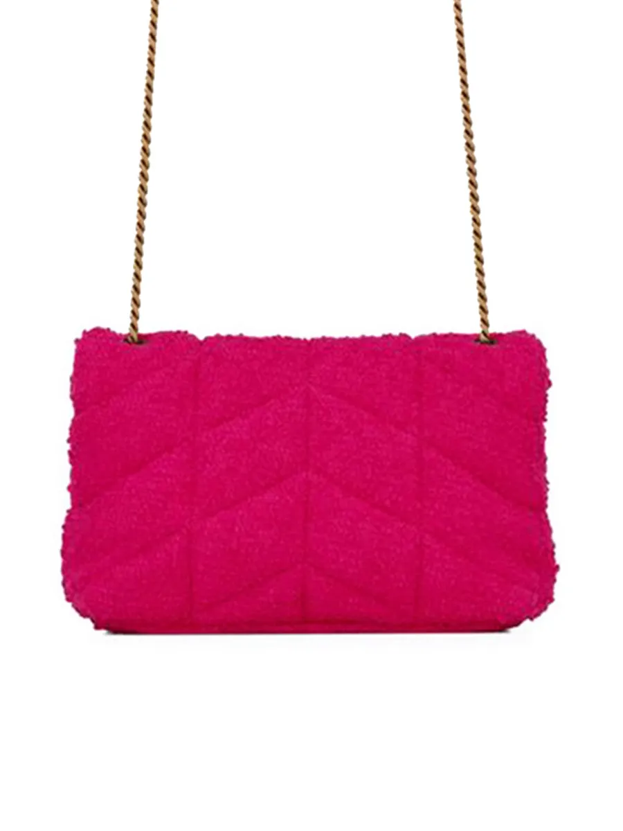 Puffer Toy Bag in Quilted Bouclé Tweed