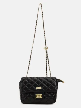 Quilted Shoulder Bag With Chain