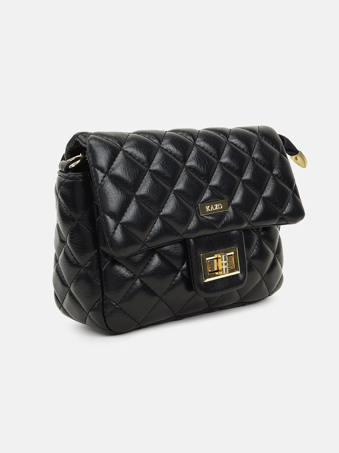 Quilted Shoulder Bag With Chain