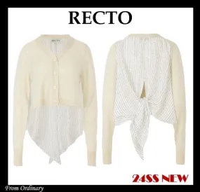 RECTO  |Casual Style Wool Silk Street Style Office Style Cardigans