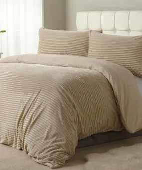 Ribbed Fleece Duvet Set