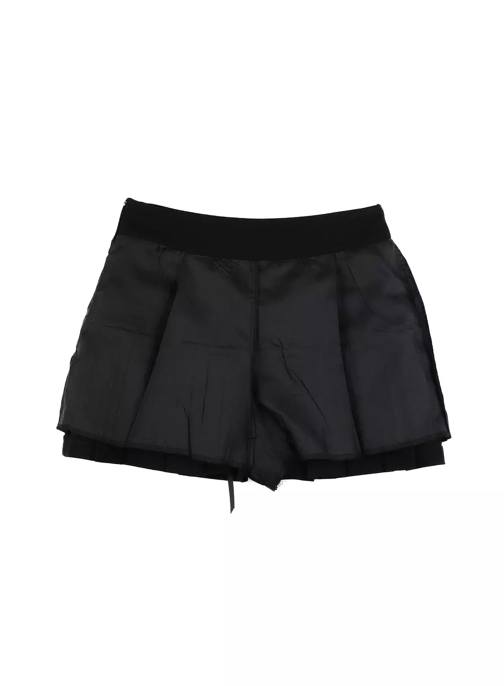 Ribbon Half-Pleated Mini Skirt CM426