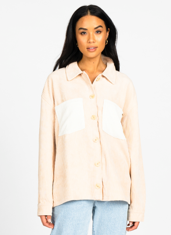 Rusty USA Perfect Cord Shirt OATMEAL