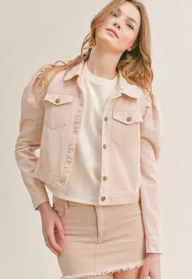 Sadie & Sage - Lila Denim Jacket Washed Pink