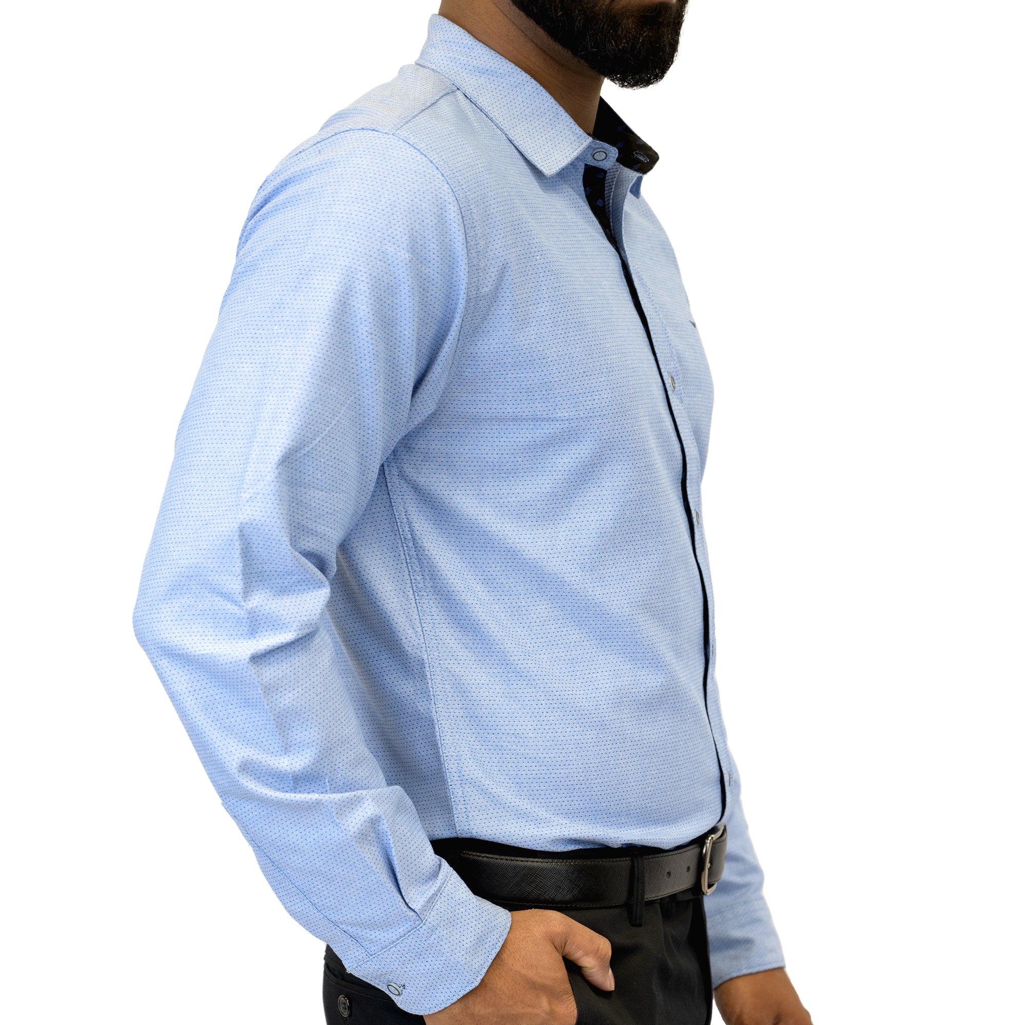 Seamless Blue Casual Shirt