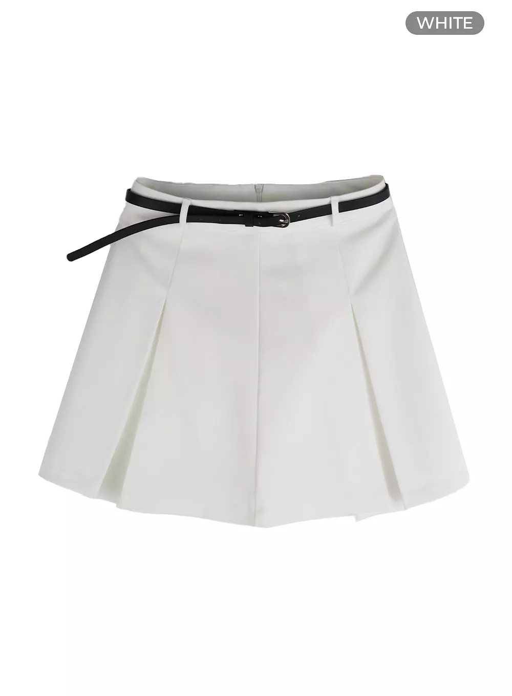 Solid Chic Pleated Mini Skirt IM406