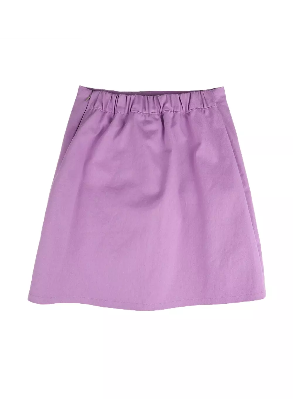 Solid Wrap Cotton Mini Skirt IM406