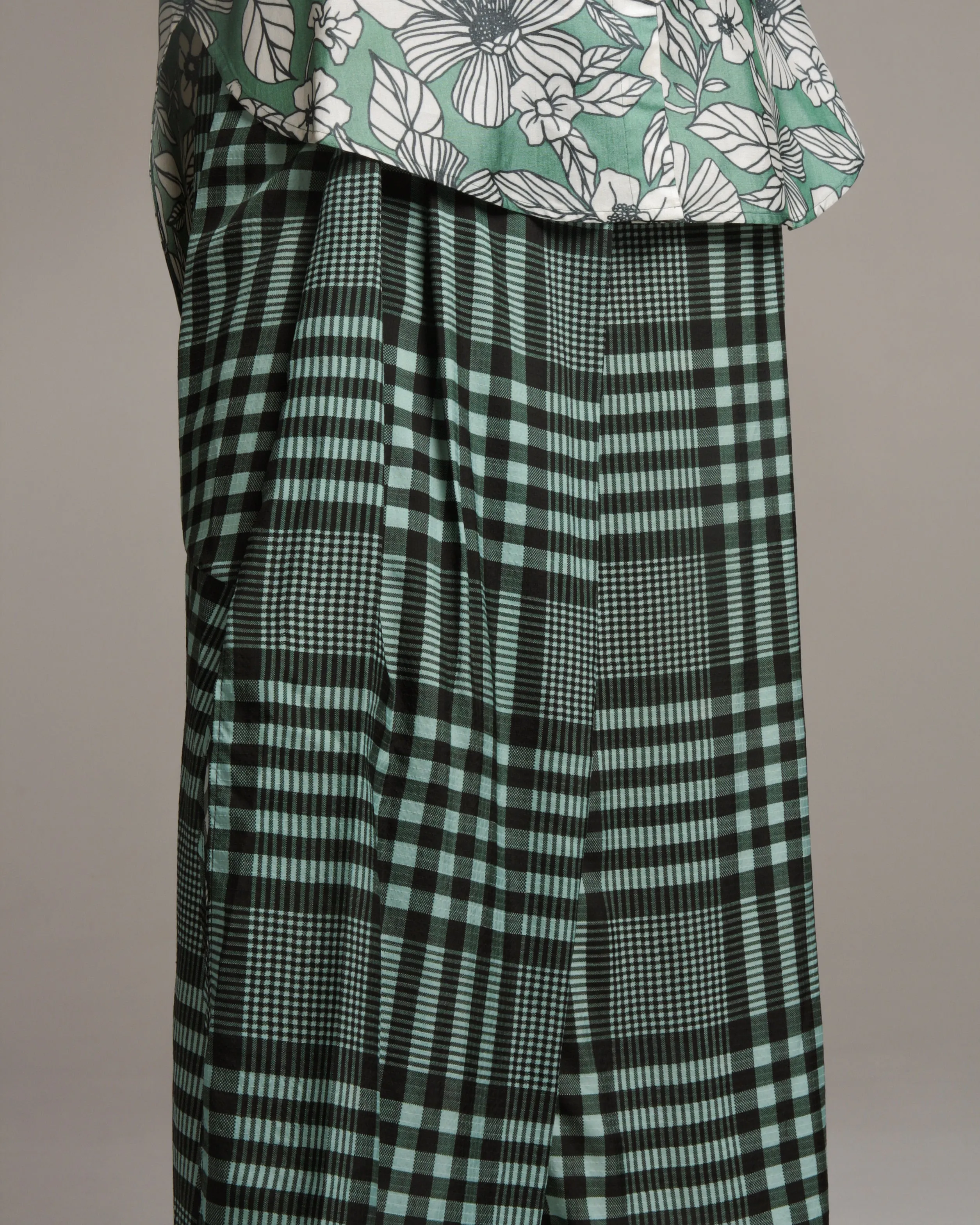 Sonam Mint Check Skirt