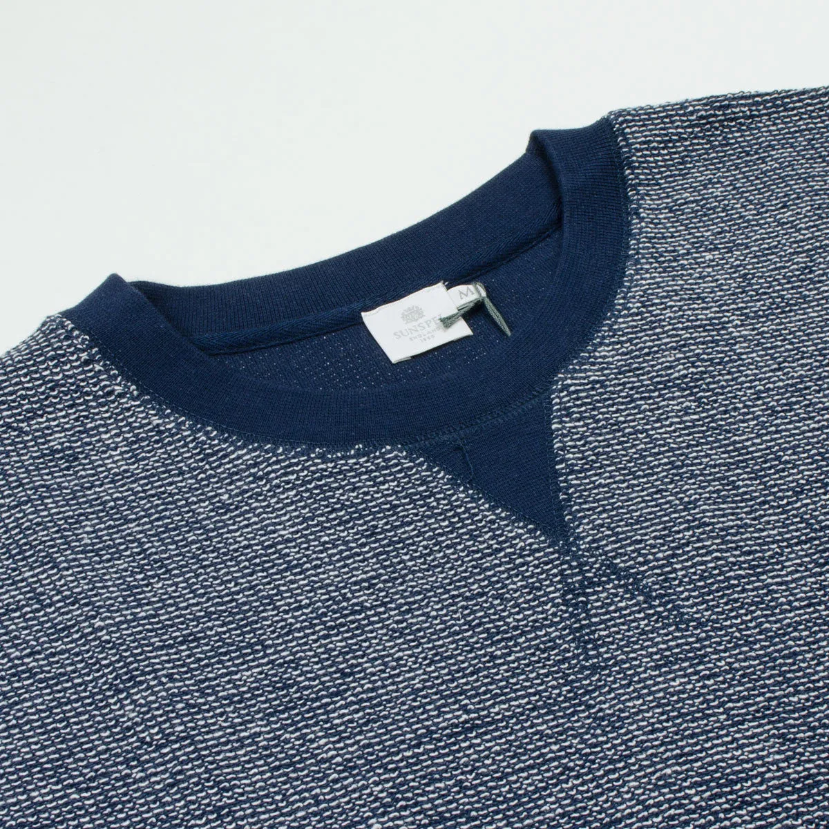 Sunspel - Top Reversed Crewneck Sweatshirt - Navy Melange