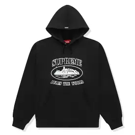 Supreme x Corteiz Rule The World Black Hoodie