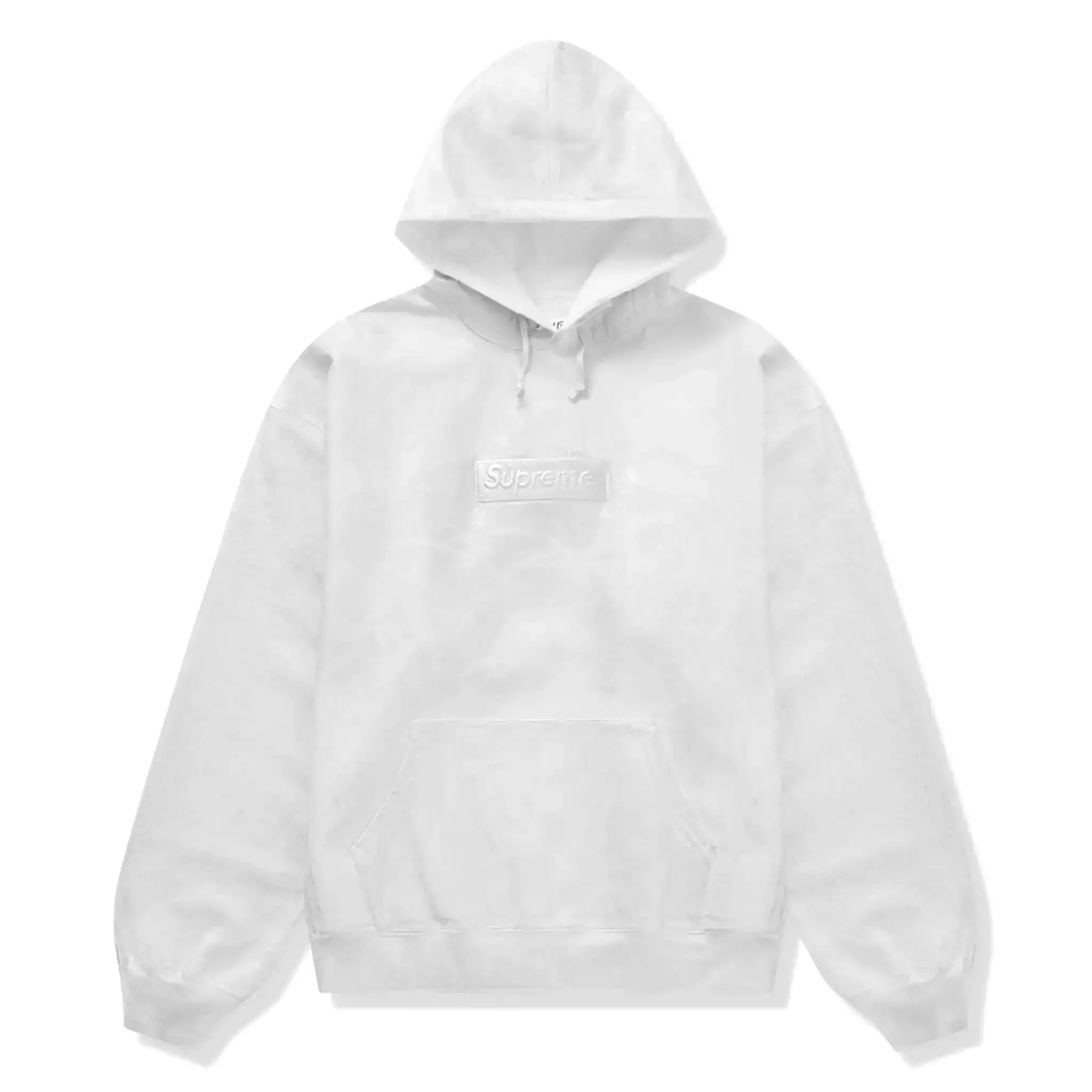 Supreme x MM6 Maison Margiela Foil Box Logo White Hoodie