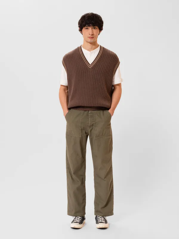 Sverre Knitted Vest Brownmelange